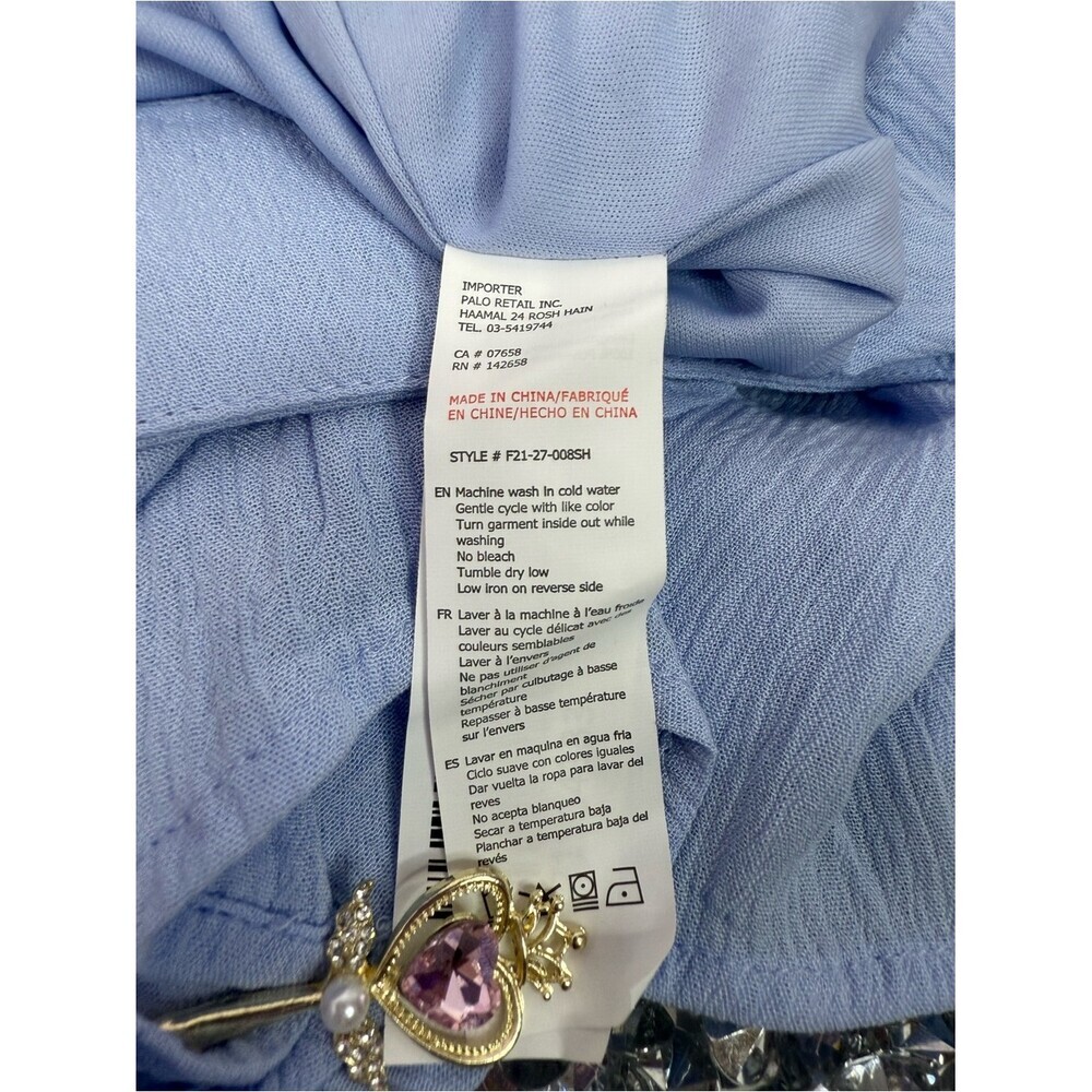 Forever 21 Light Blue Pleated Skort Shorts - Picture 7 of 9